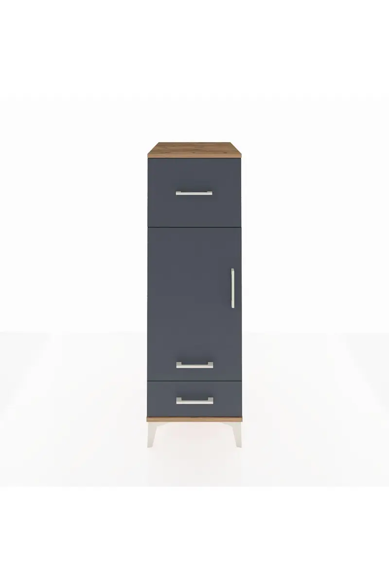 Kronos Dolap 2 Raflı 3 Çekmeceli Tek Kapaklı 44x59x134
