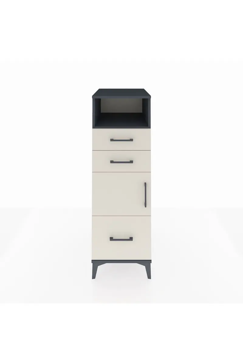 Kronos Dolap 2 Raflı 3 Çekmeceli Tek Kapaklı 44x59x134