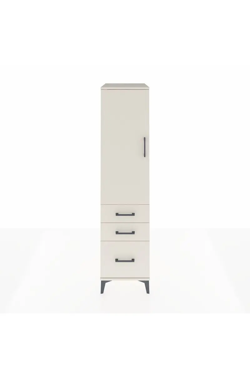 Kronos Dolap 2 Raflı 3 Çekmeceli Tek Kapaklı 44x59x182