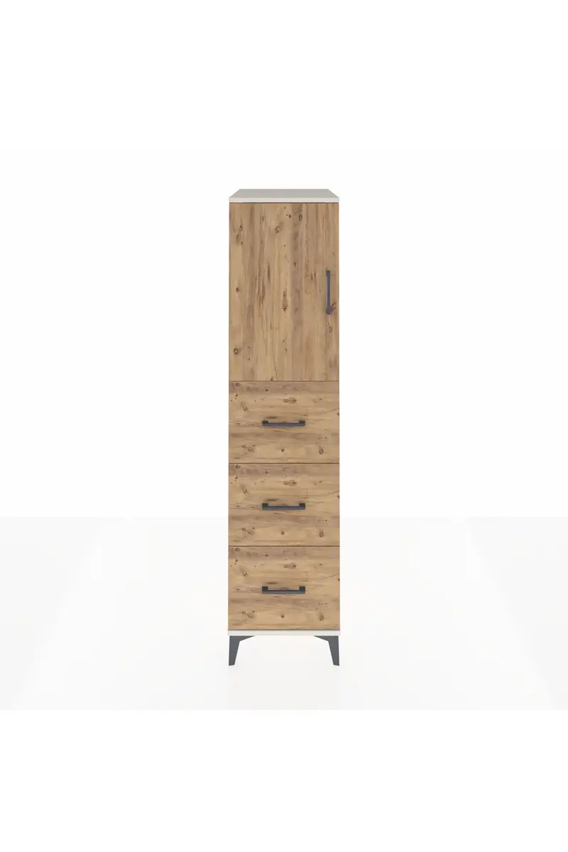 Kronos Dolap 2 Raflı 3 Çekmeceli Tek Kapaklı 44x59x182