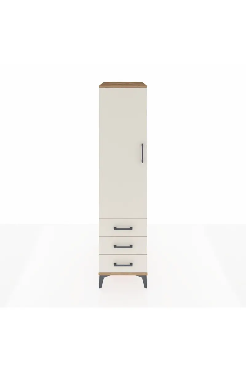 Kronos Dolap 2 Raflı 3 Çekmeceli Tek Kapaklı 44x59x182