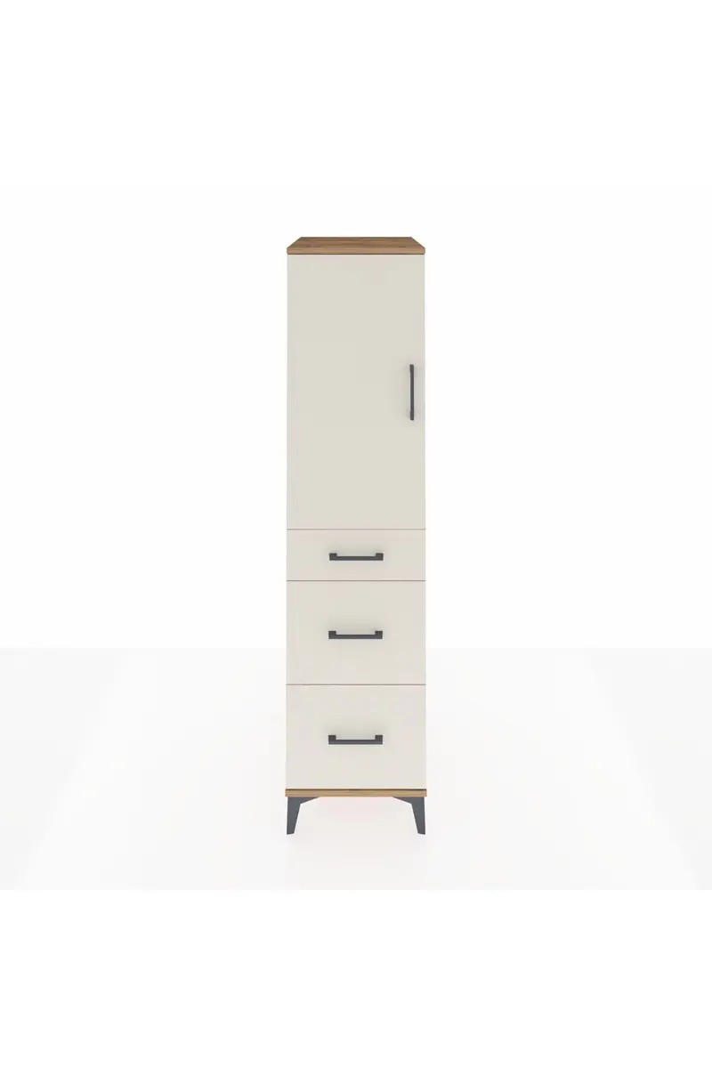 Kronos Dolap 2 Raflı 3 Çekmeceli Tek Kapaklı 44x59x182