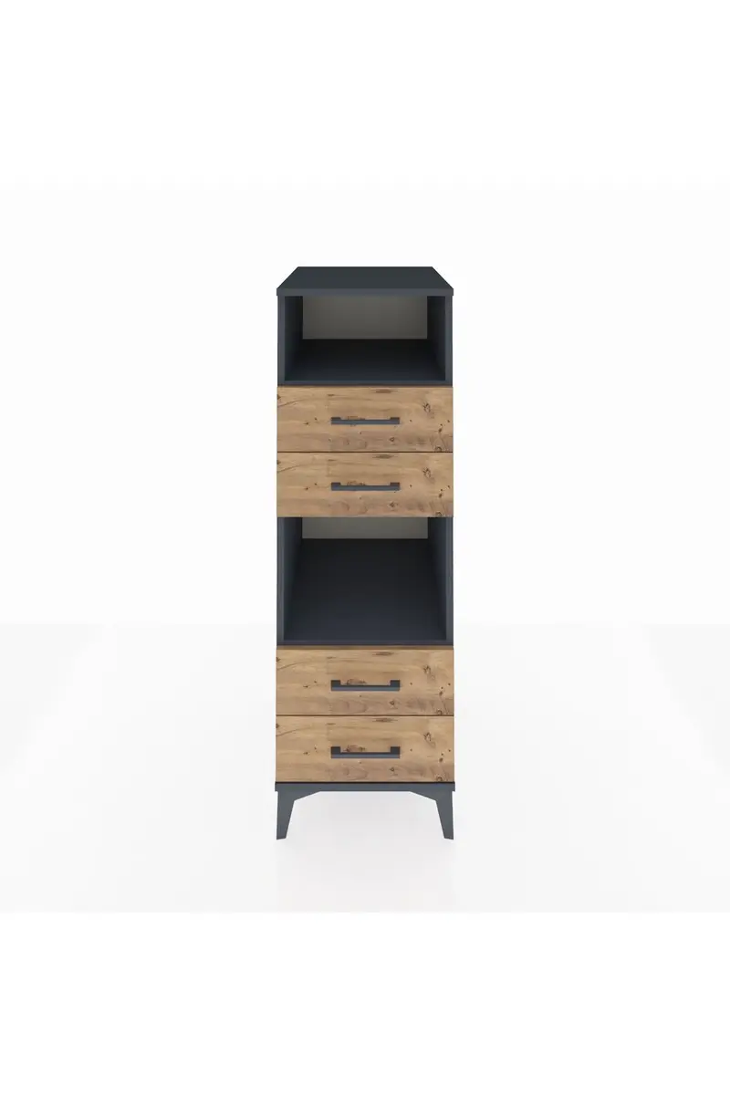 Kronos Dolap 2 Raflı 4 Çekmeceli 44x59x134