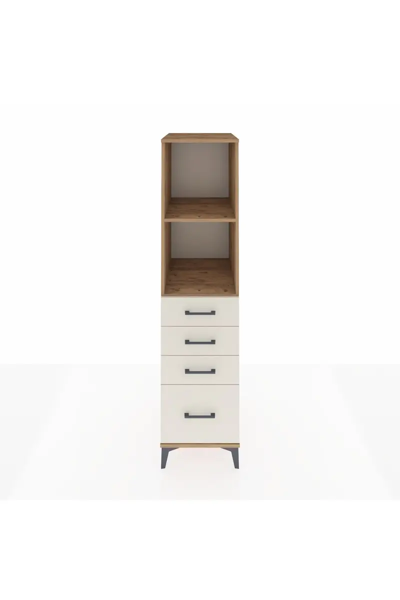 Kronos Dolap 2 Raflı 4 Çekmeceli 44x59x182