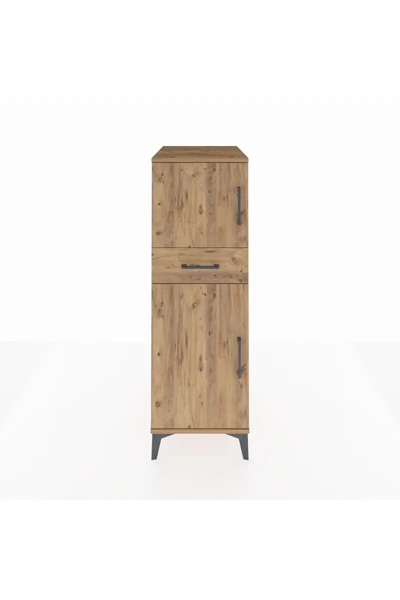 Kronos Dolap 2 Raflı Tek Çekmeceli 2 Kapaklı 44x59x134