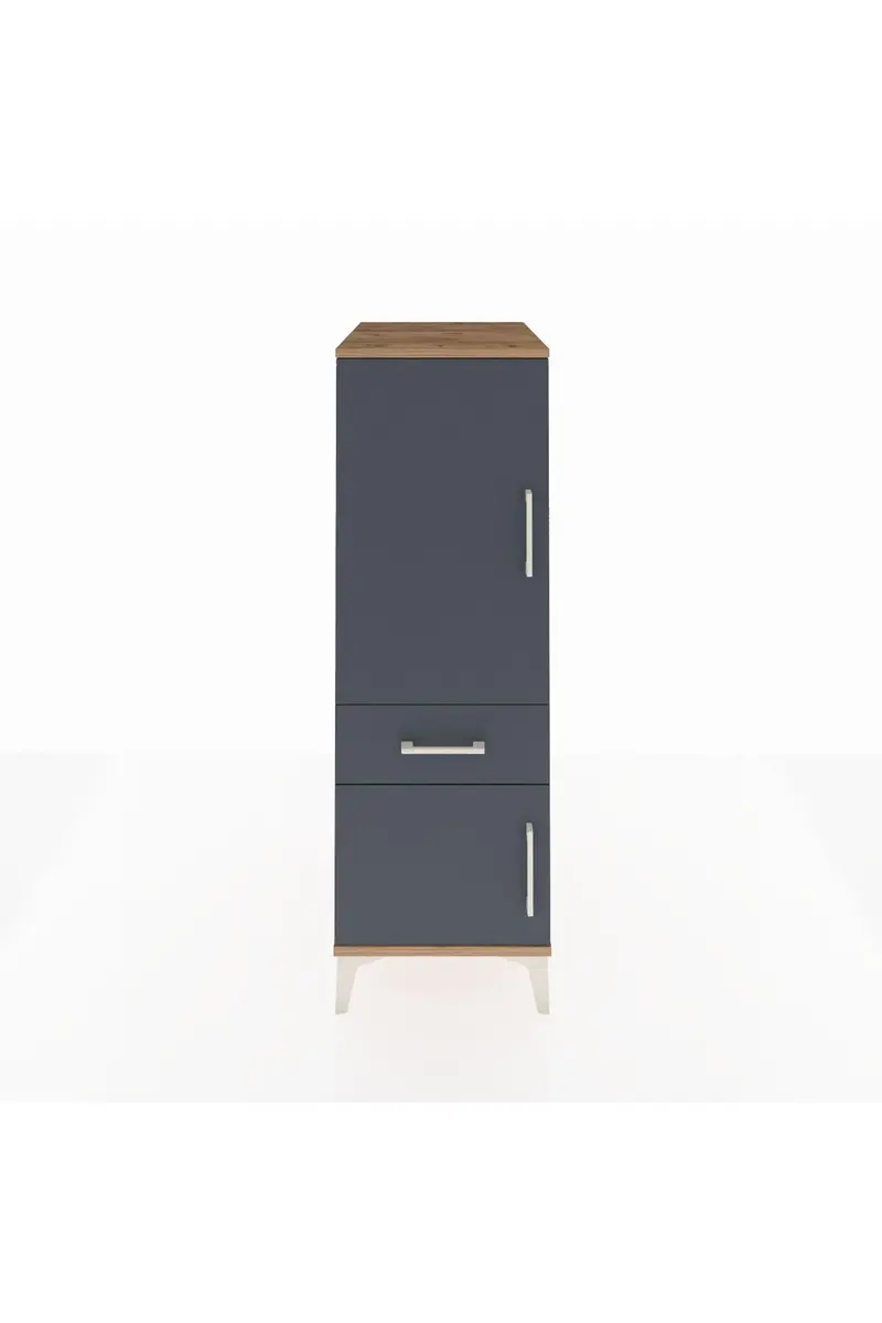 Kronos Dolap 2 Raflı Tek Çekmeceli 2 Kapaklı 44x59x134