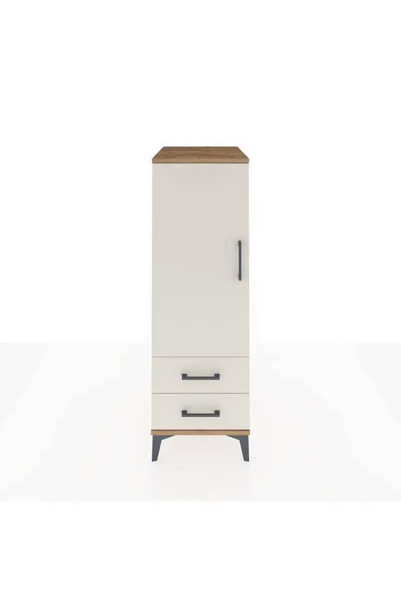 Kronos Dolap 3 Raflı 2 Çekmeceli Tek Kapaklı 44x59x134