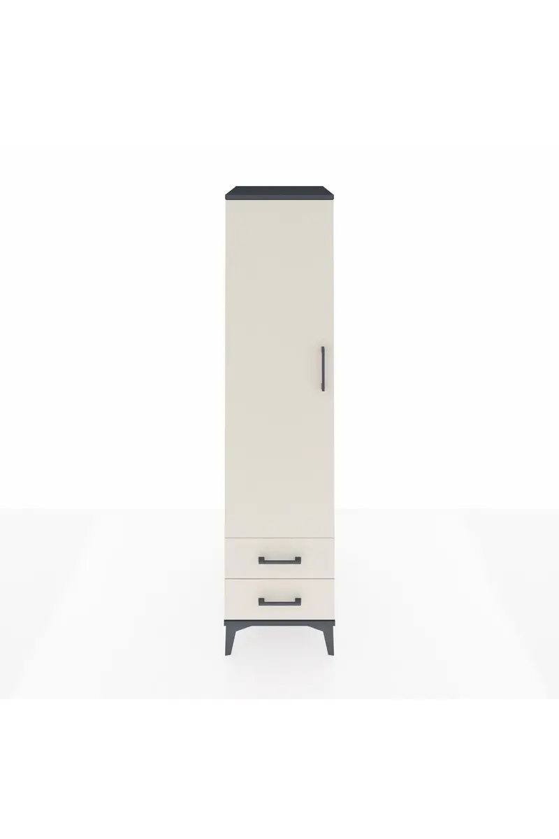 Kronos Dolap 4 Raflı 2 Çekmeceli Tek Kapaklı 44x59x182