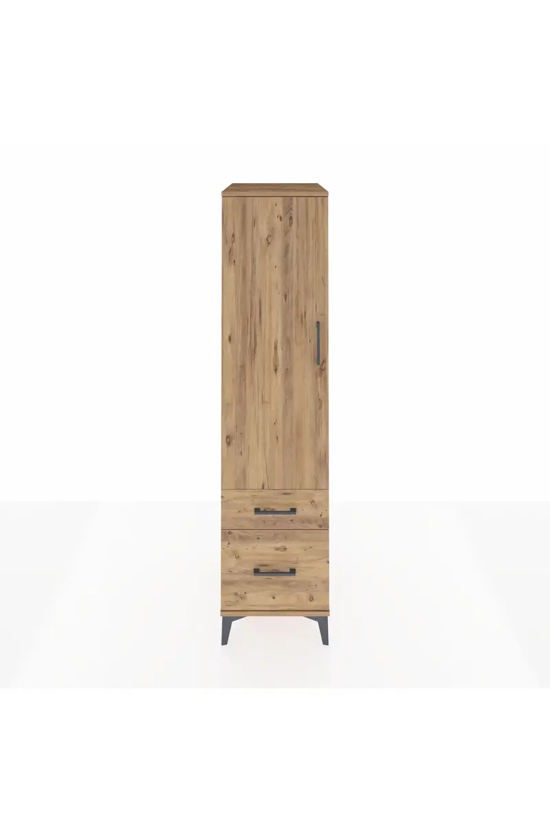 Kronos Dolap 4 Raflı 2 Çekmeceli Tek Kapaklı 44x59x182