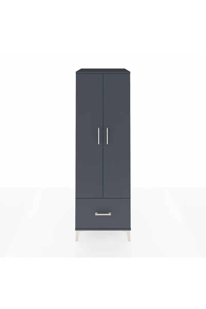 Kronos Dolap 4 Raflı Tek Çekmeceli 2 Kapaklı 60x59x182