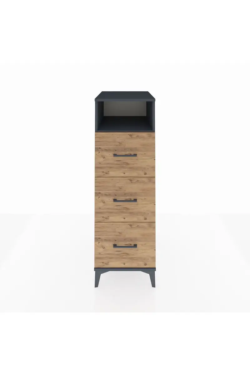 Kronos Dolap Tek Raflı 3 Çekmeceli 44x59x134