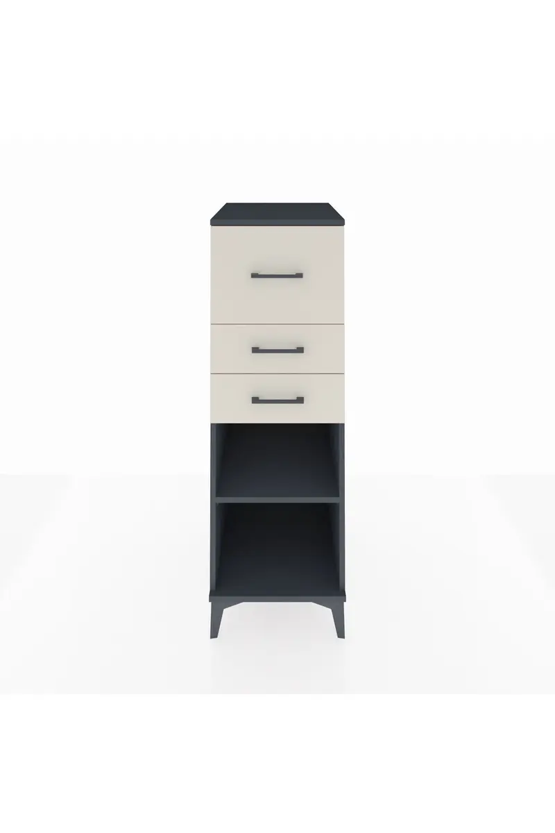 Kronos Dolap Tek Raflı 3 Çekmeceli 44x59x134