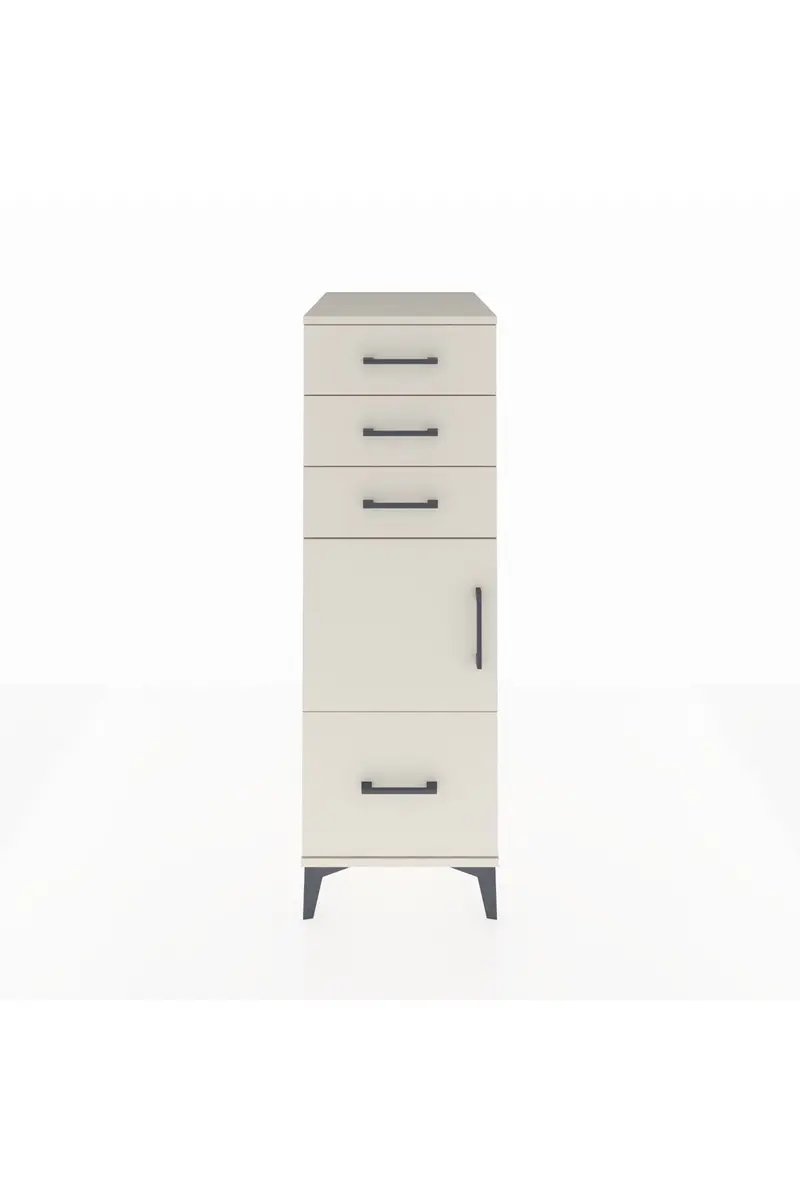 Kronos Dolap Tek Raflı 3 Çekmeceli Tek Kapaklı 44x59x134