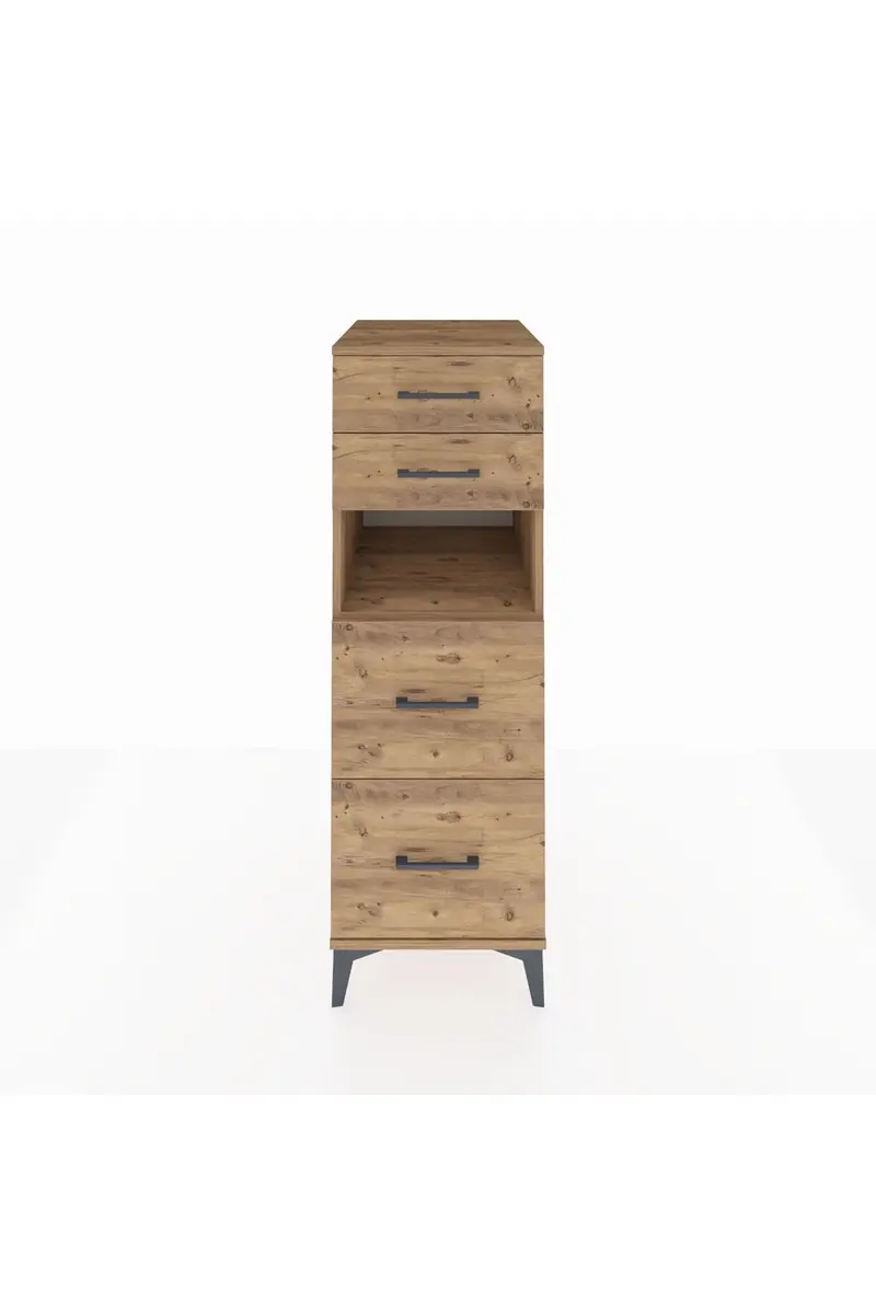 Kronos Dolap Tek Raflı 4 Çekmeceli 44x59x134