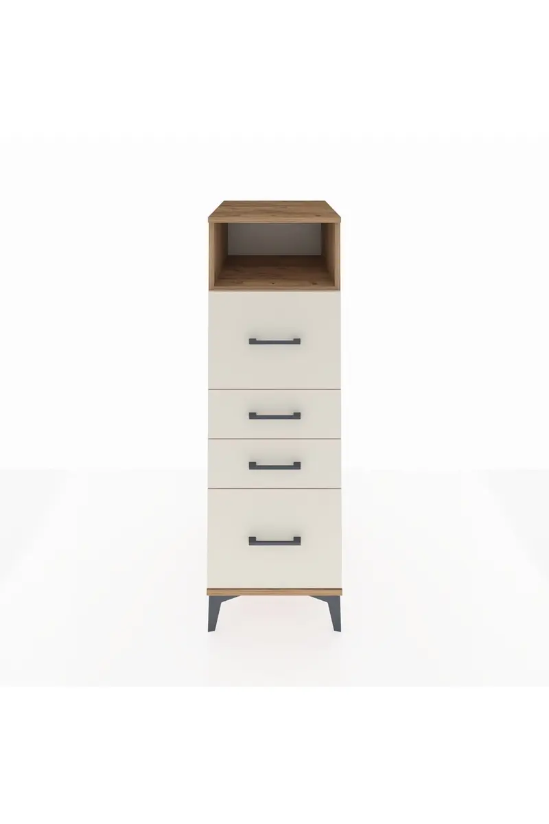 Kronos Dolap Tek Raflı 4 Çekmeceli 44x59x134