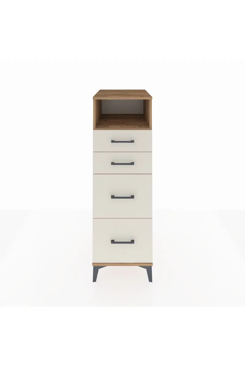 Kronos Dolap Tek Raflı 4 Çekmeceli 44x59x134