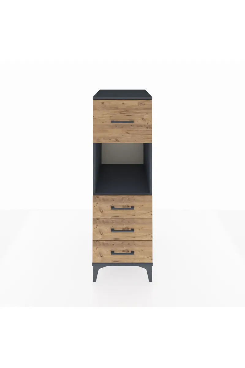 Kronos Dolap Tek Raflı 4 Çekmeceli 44x59x134