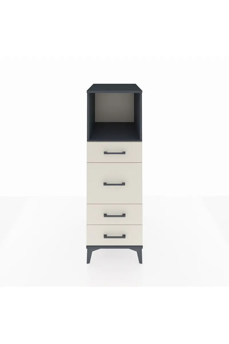Kronos Dolap Tek Raflı 4 Çekmeceli 44x59x134