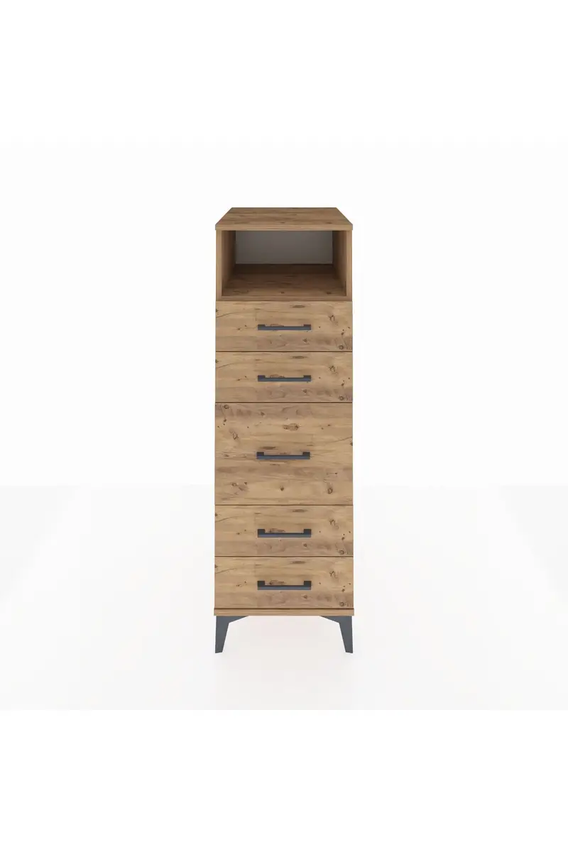 Kronos Dolap Tek Raflı 5 Çekmeceli 44x59x134