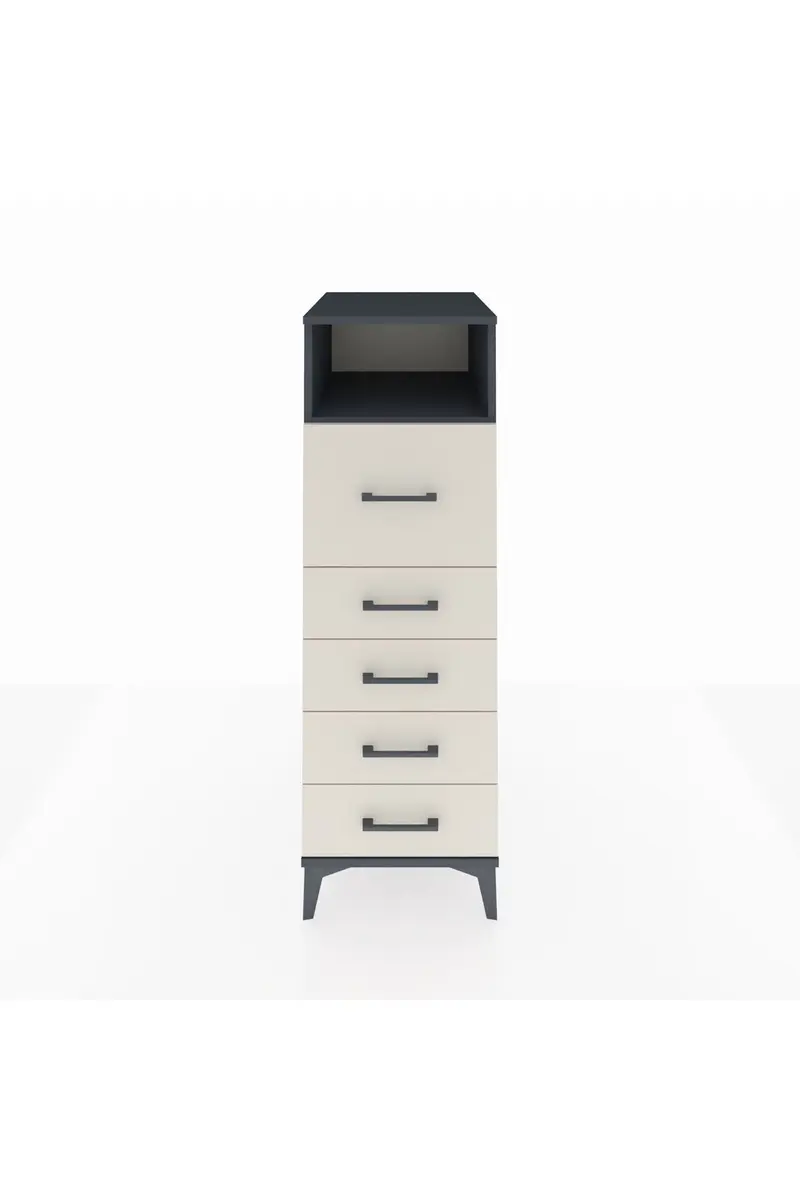 Kronos Dolap Tek Raflı 5 Çekmeceli 44x59x134