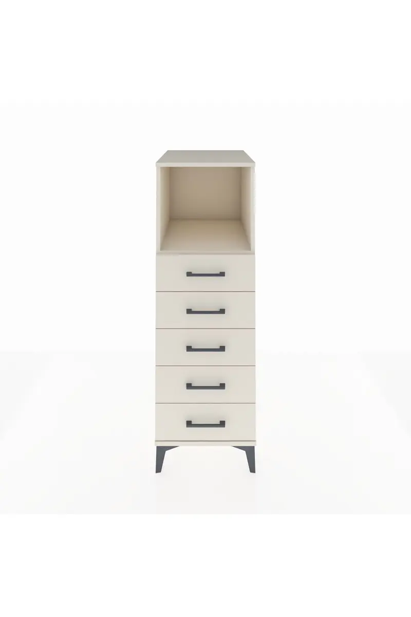 Kronos Dolap Tek Raflı 5 Çekmeceli 44x59x134