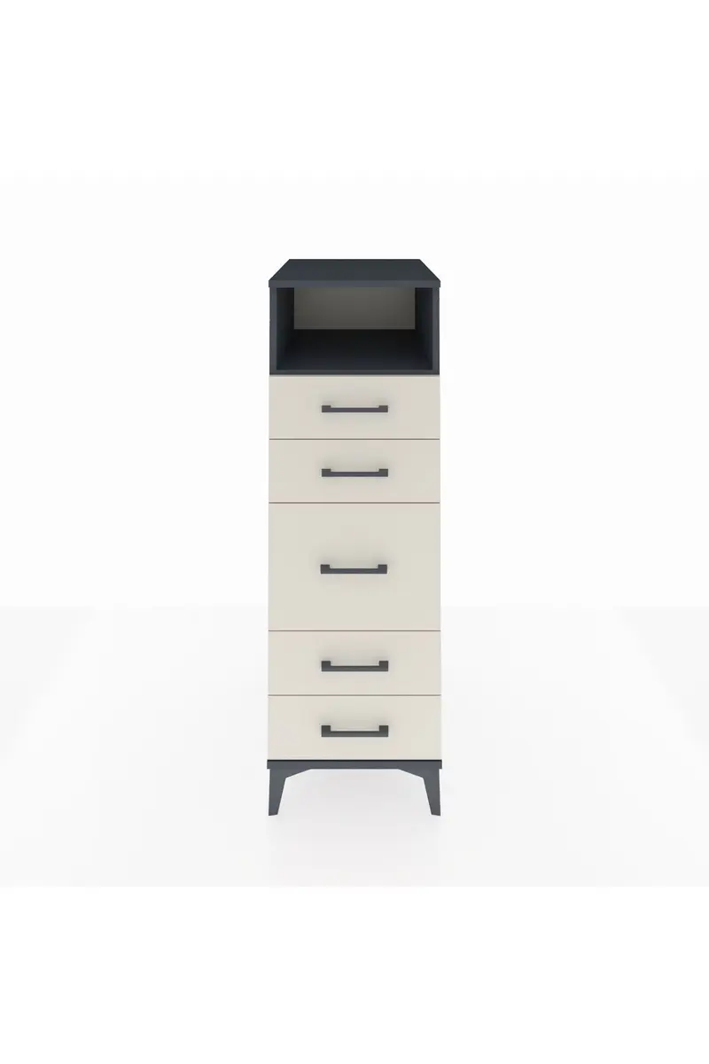 Kronos Dolap Tek Raflı 5 Çekmeceli 44x59x134