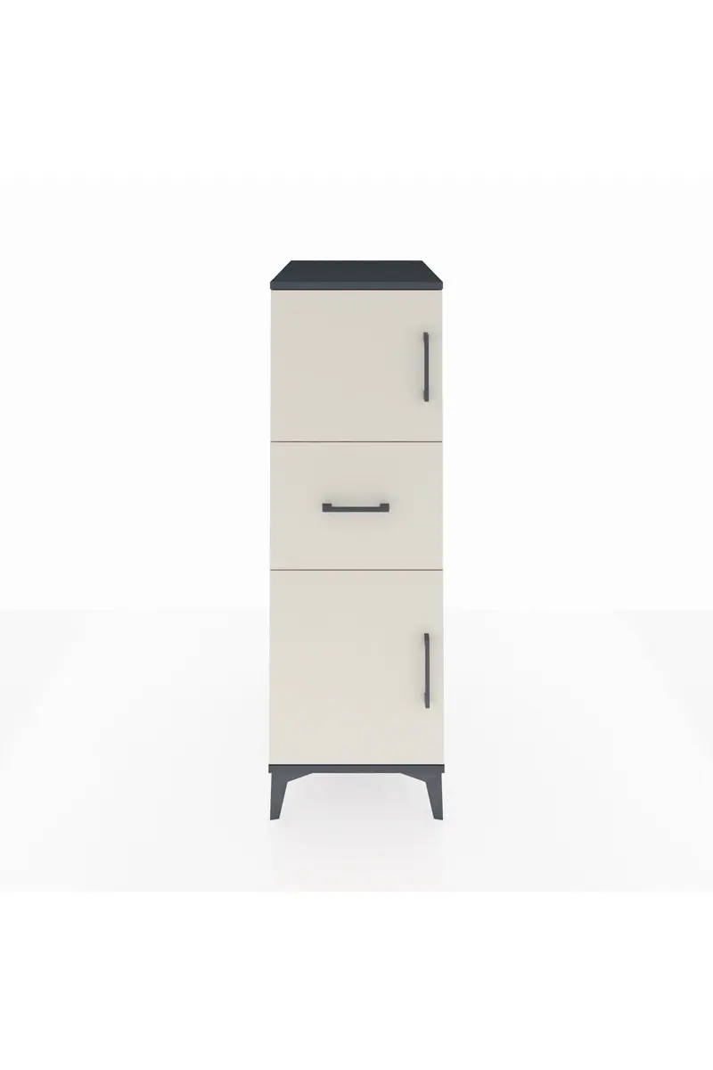Kronos Dolap Tek Raflı Tek Çekmeceli 2 Kapaklı 44x59x134