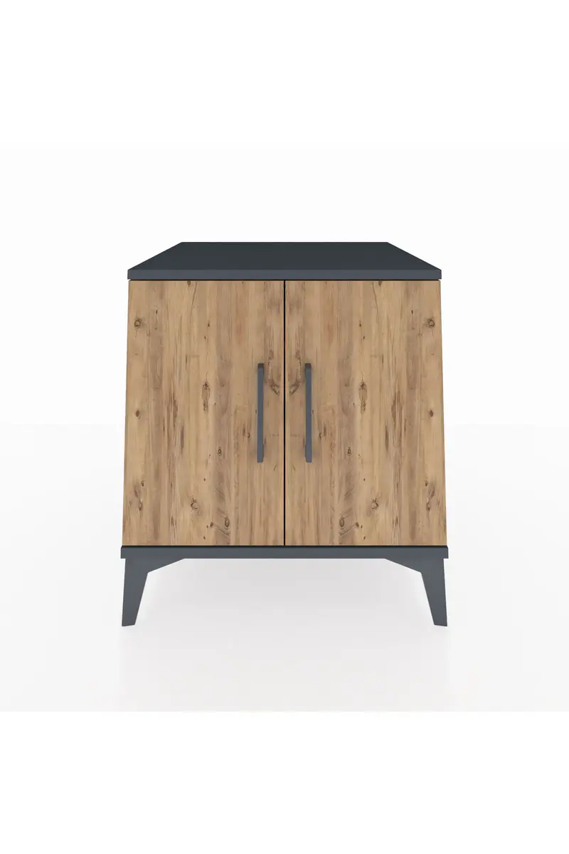 Kronos Komodin 2 Raflı 2 Kapaklı 60x59x64