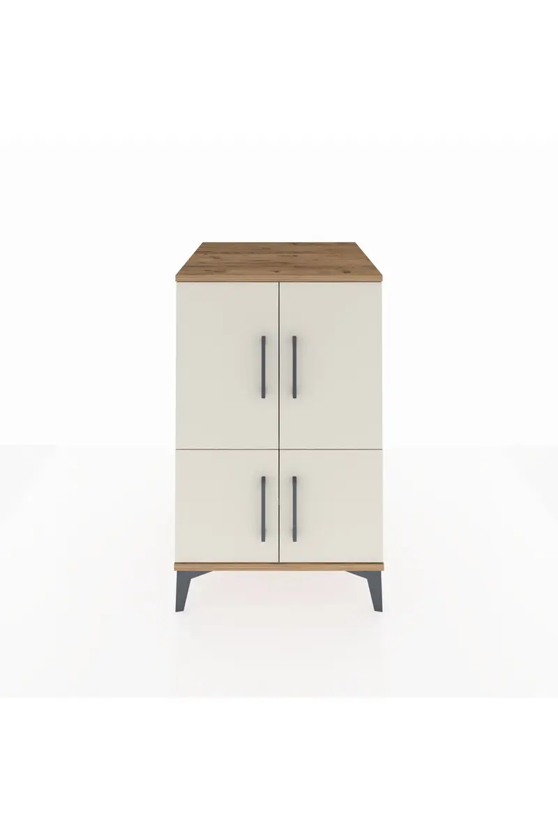 Kronos Komodin 2 Raflı 4 Kapaklı 60x59x96