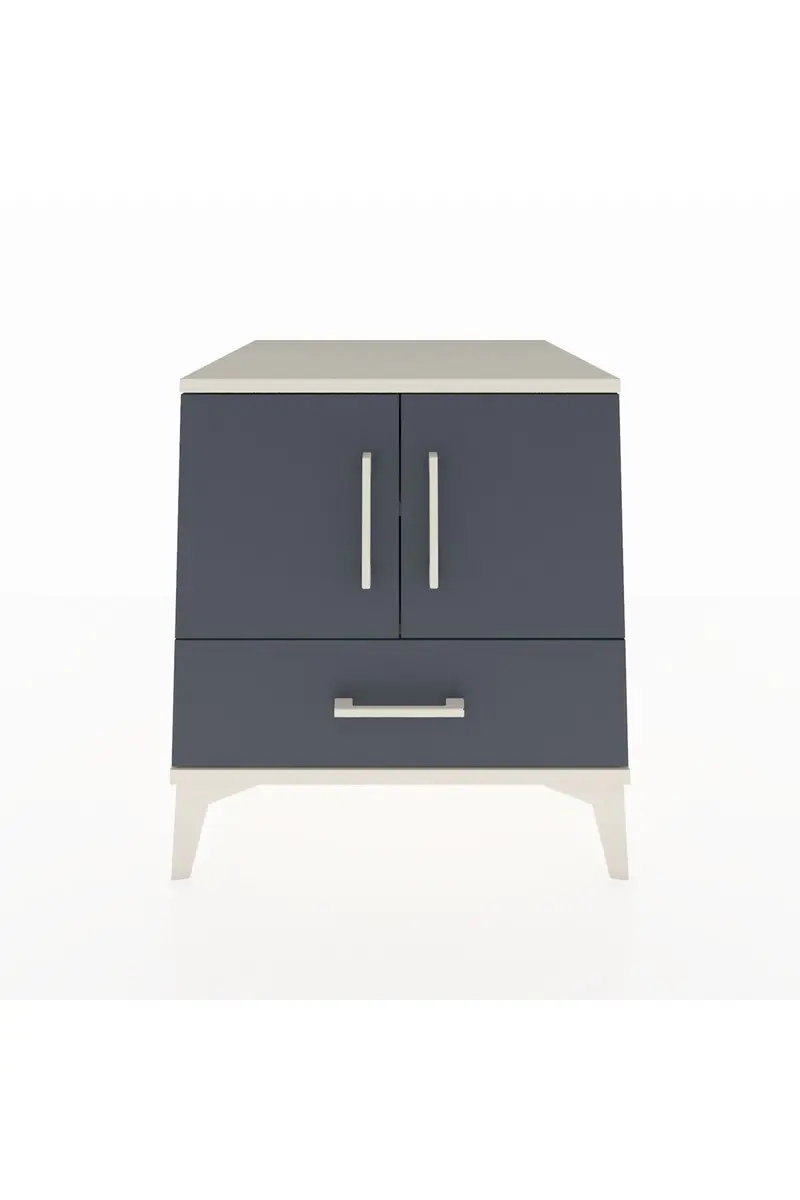 Kronos Komodin 2 Raflı Tek Çekmeceli 2 Kapaklı 60x59x64