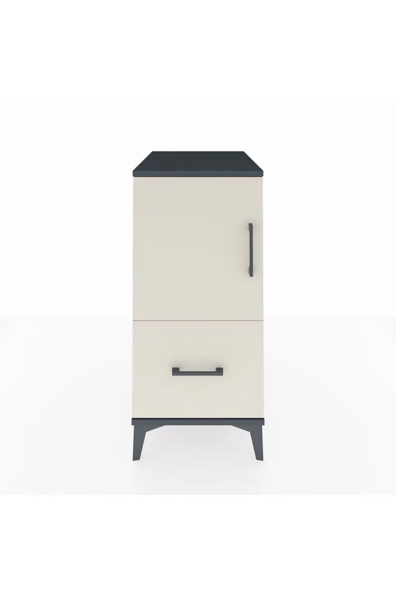 Kronos Komodin 2 Raflı Tek Çekmeceli Tek Kapaklı 44x59x96