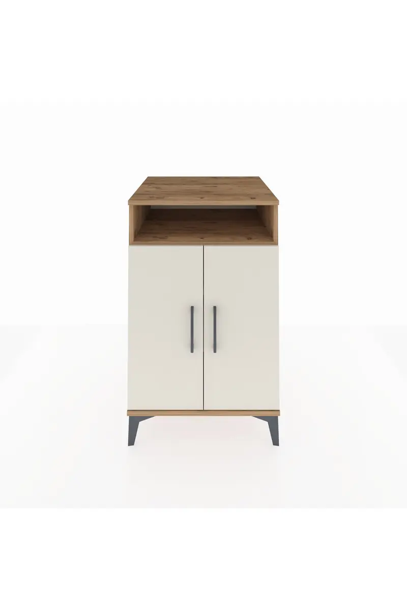 Kronos Komodin 3 Raflı 2 Kapaklı 60x59x96