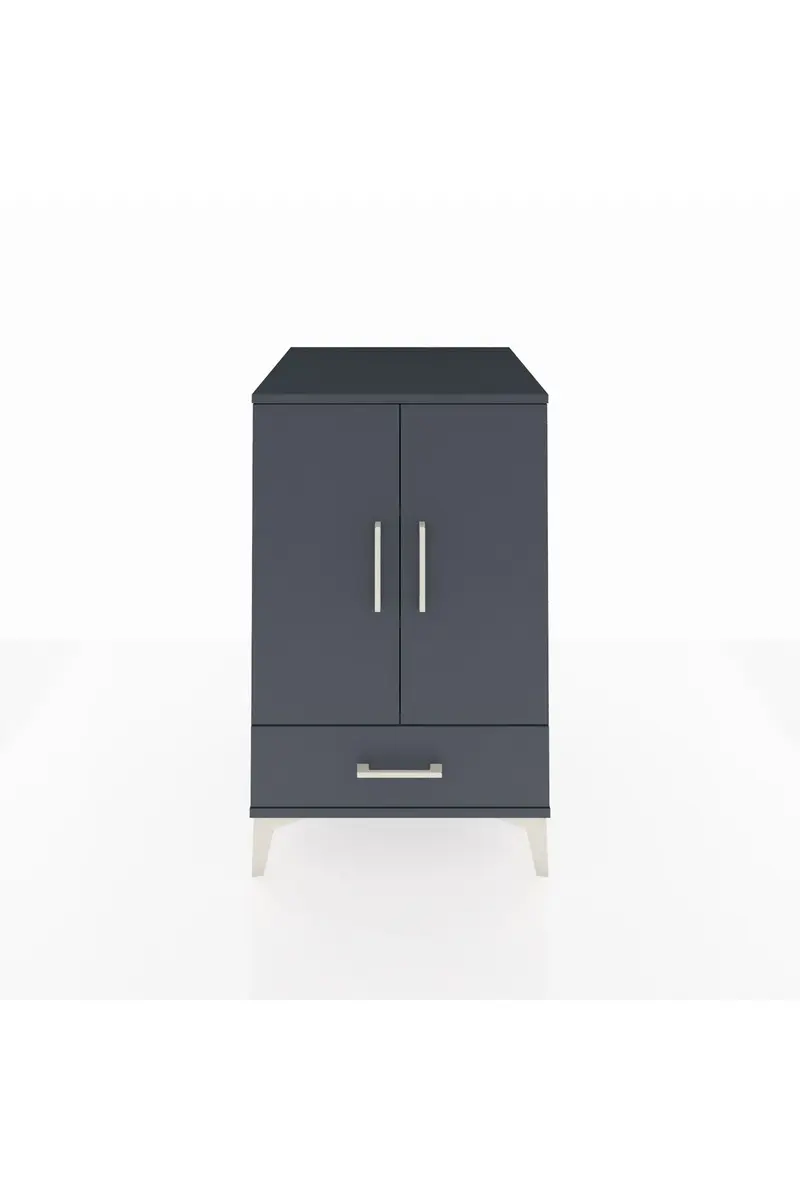 Kronos Komodin 3 Raflı Tek Çekmeceli 2 Kapaklı 60x59x96