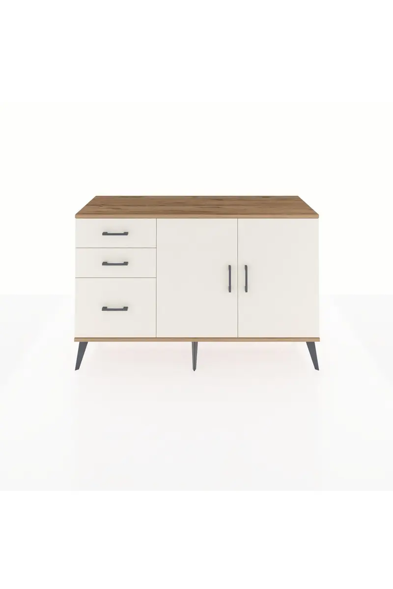 Kronos Konsol 2 Raflı 3 Çekmeceli 2 Kapaklı 132x59x83