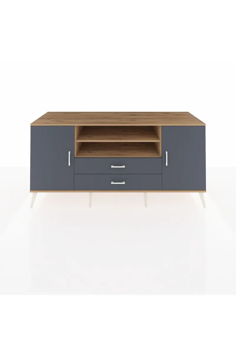 Kronos Konsol 4 Raflı 2 Çekmeceli 2 Kapaklı 176x59x83