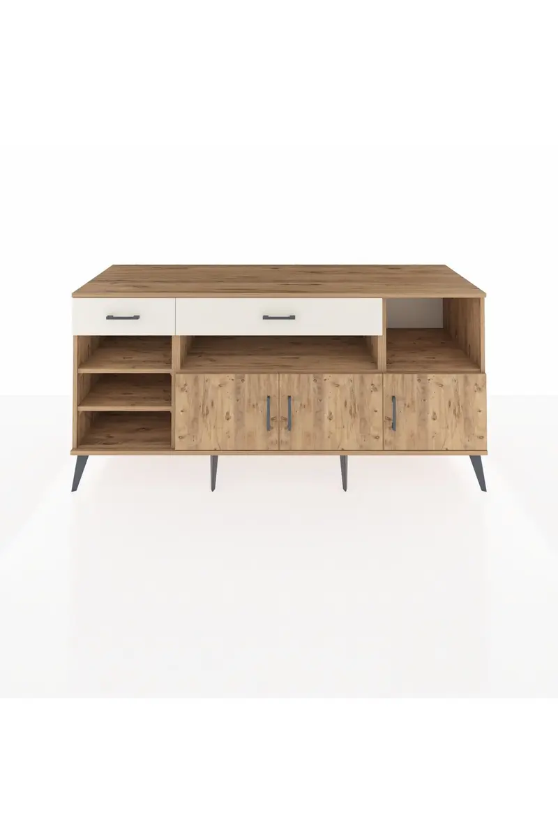 Kronos Konsol 5 Raflı 2 Çekmeceli 3 Kapaklı 176x59x83