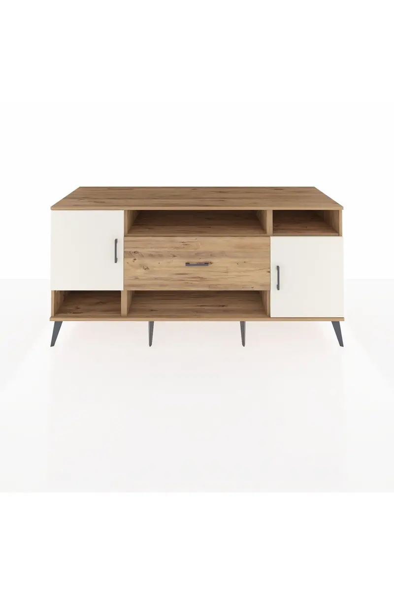 Kronos Konsol 5 Raflı Tek Çekmeceli 2 Kapaklı 176x59x83