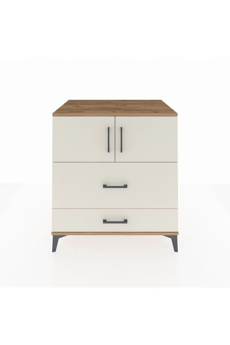 Kronos Şifonyer 2 Raflı 2 Çekmeceli 2 Kapaklı 88x59x96