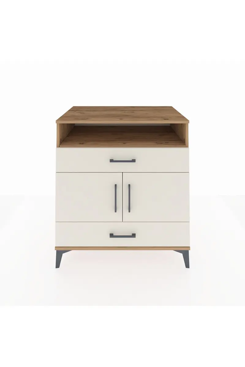 Kronos Şifonyer 2 Raflı 2 Çekmeceli 2 Kapaklı 88x59x96