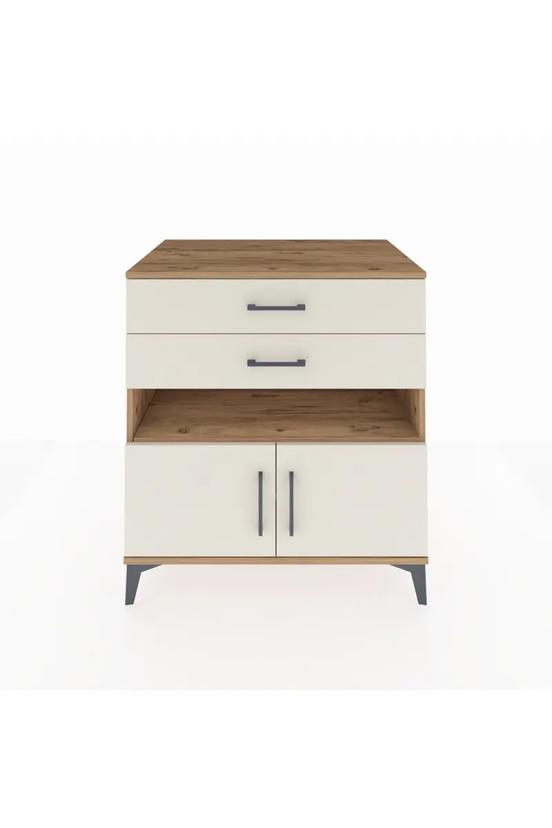 Kronos Şifonyer 2 Raflı 2 Çekmeceli 2 Kapaklı 88x59x96