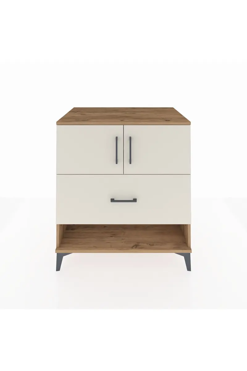 Kronos Şifonyer 2 Raflı Tek Çekmeceli 2 Kapaklı 88x59x96