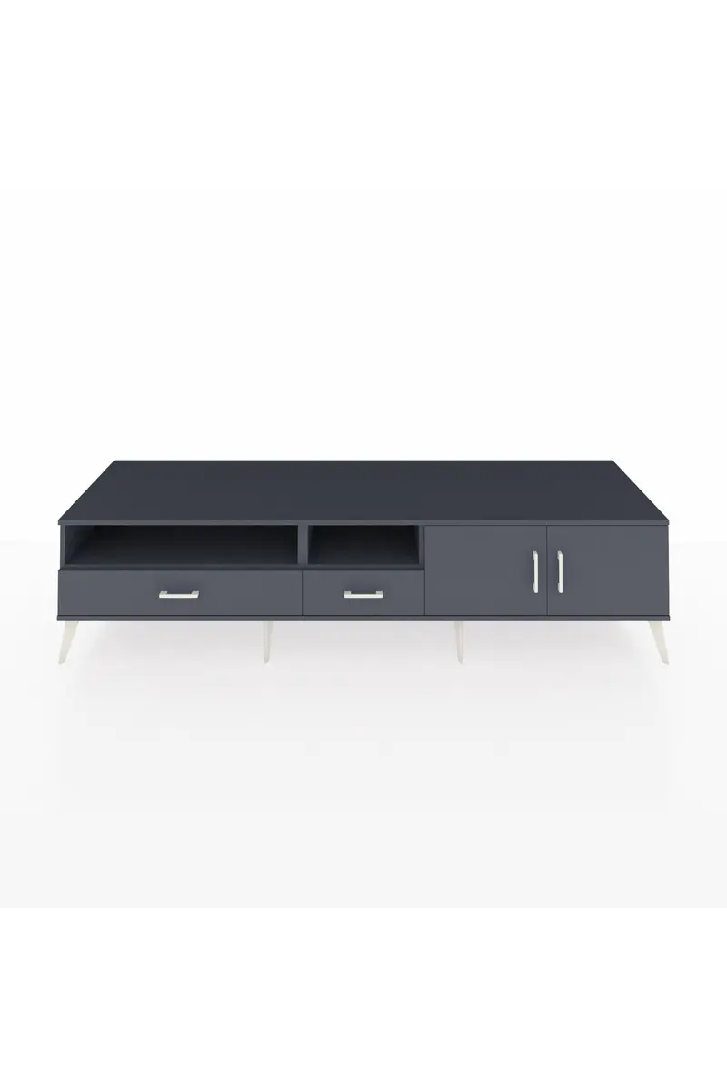 Kronos TV Ünitesi 3 Raflı 2 Çekmeceli 2 Kapaklı 220x59x51