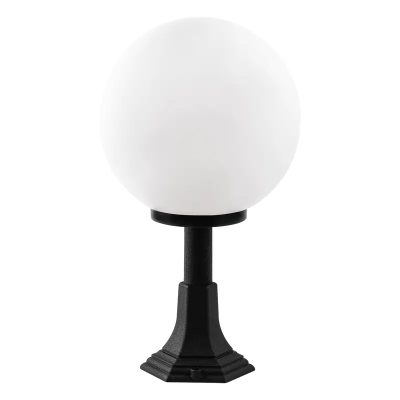 Küre Bahçe Metal Bollard Armatür - Siyah