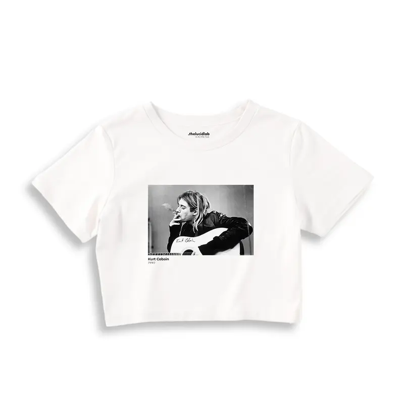 Kurt Cobain 1990 Crop Tişört