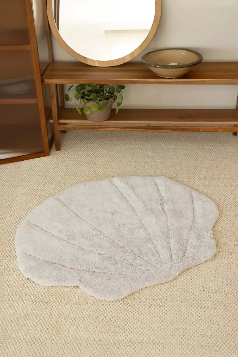 La Perla Bambu Tekli Banyo Paspası Bambu 80x90 Gri