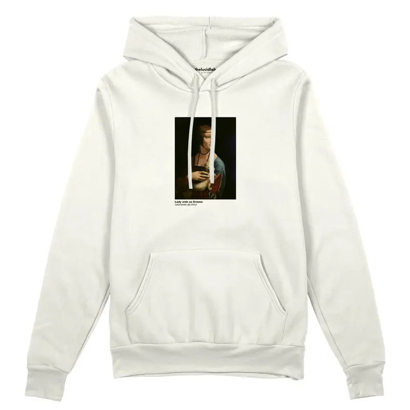 Lady with an Ermine Oversize Hoodie