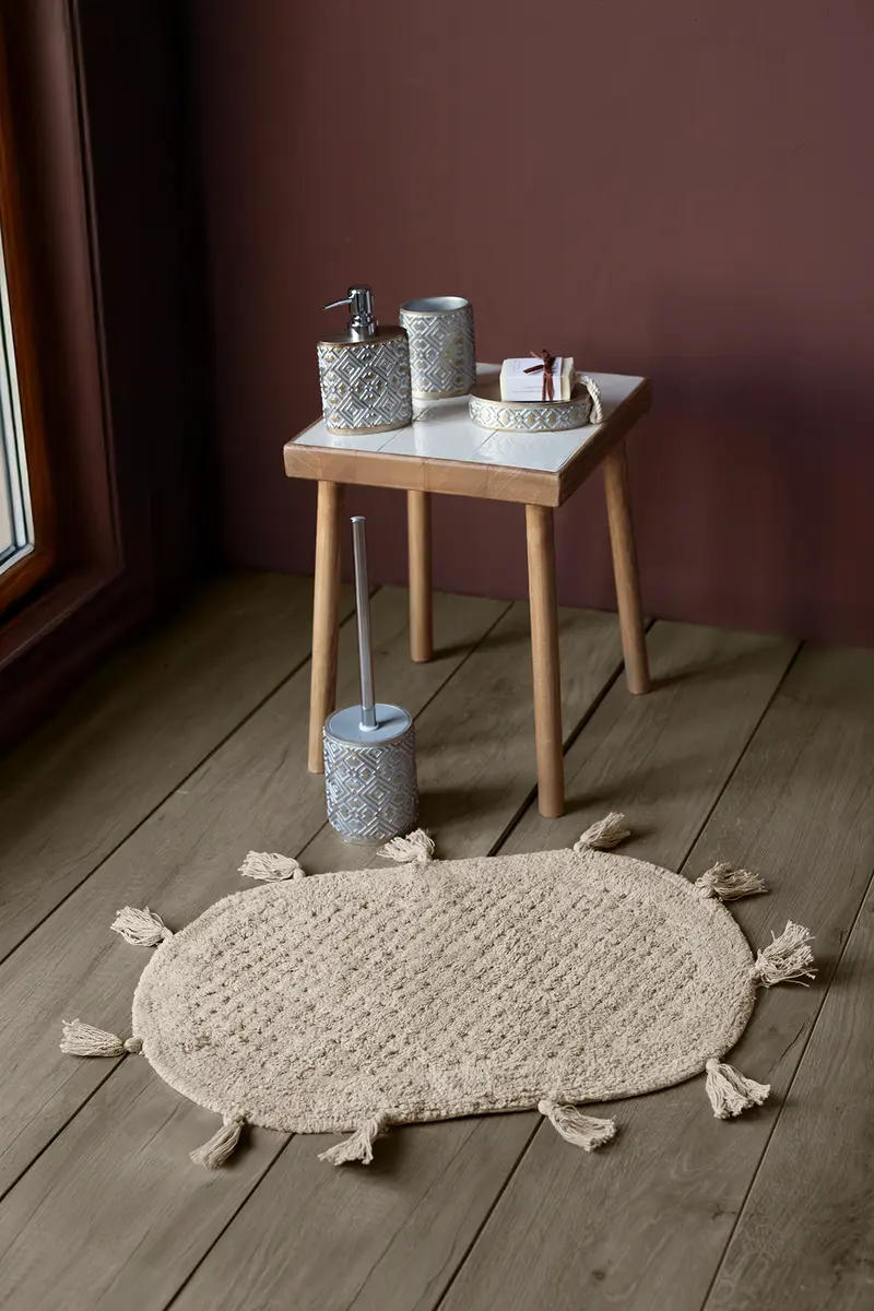Lampetie | Elora Tekli Banyo Paspası 40x60 Kahverengi