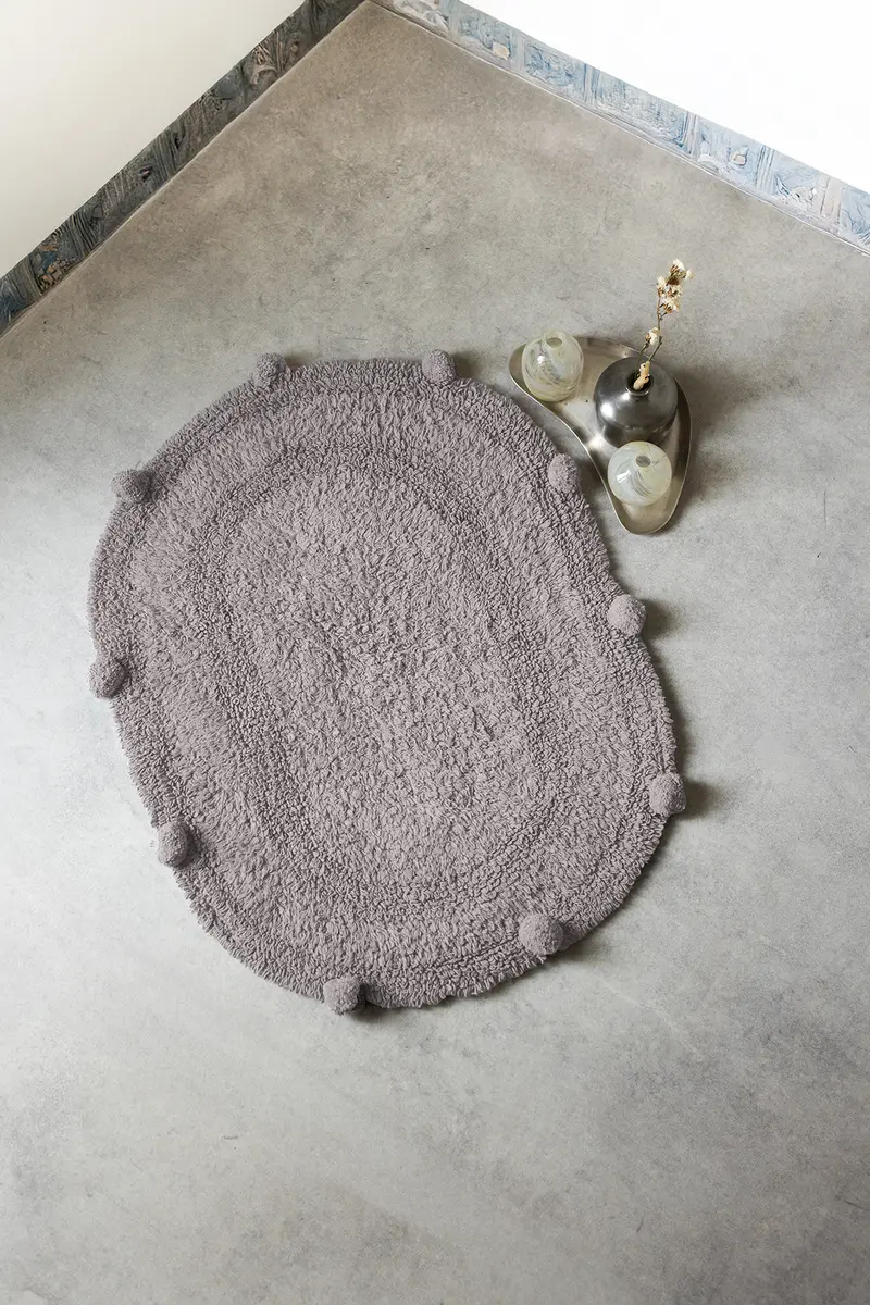 Lampetie | Eris Tekli Banyo Paspası 45x60 Gri