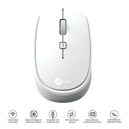 Lecoo Kablosuz Mouse Beyaz