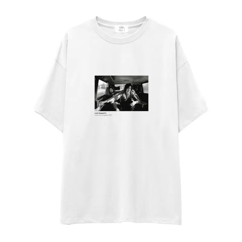 Led Zeppelin Limo Los Angeles 1971 Oversize Tişört